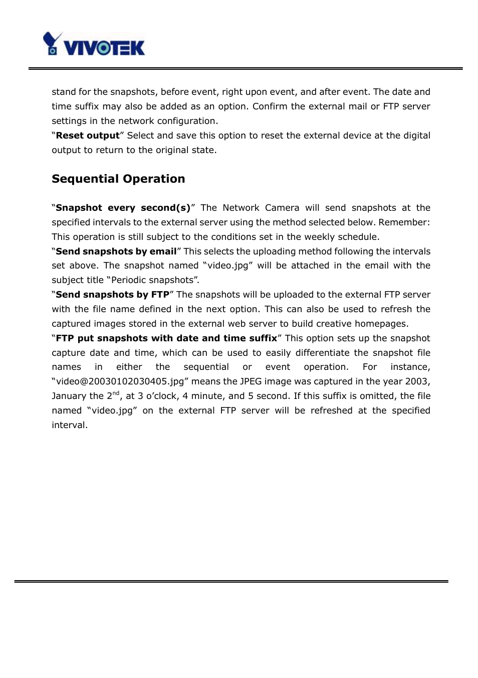 Sequential operation | Vivotek PT3123 User Manual | Page 43 / 66