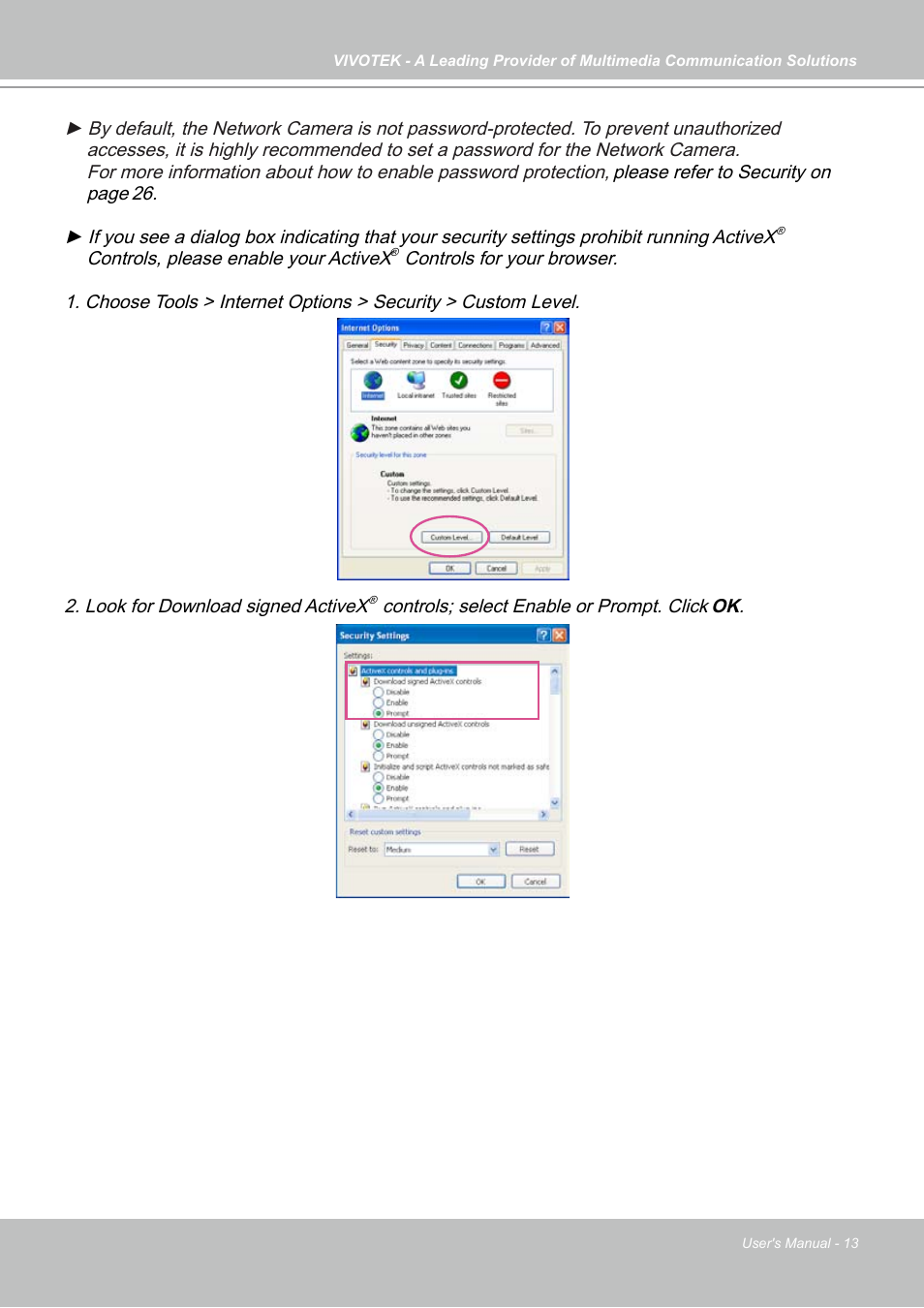 Vivotek PZ7121 User Manual | Page 13 / 118
