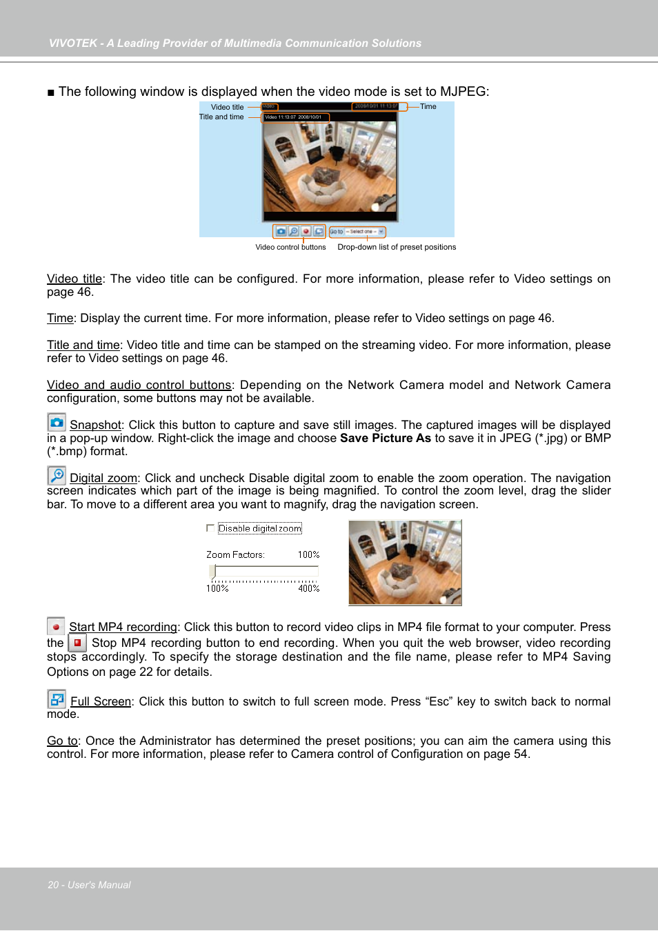 Vivotek PZ7121 User Manual | Page 20 / 118