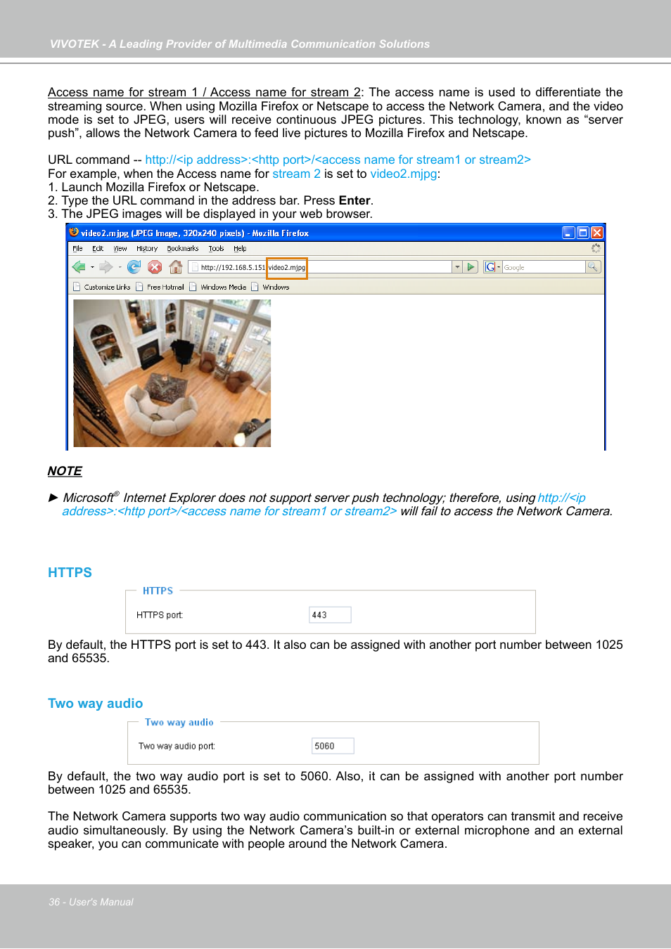 Vivotek PZ7121 User Manual | Page 36 / 118