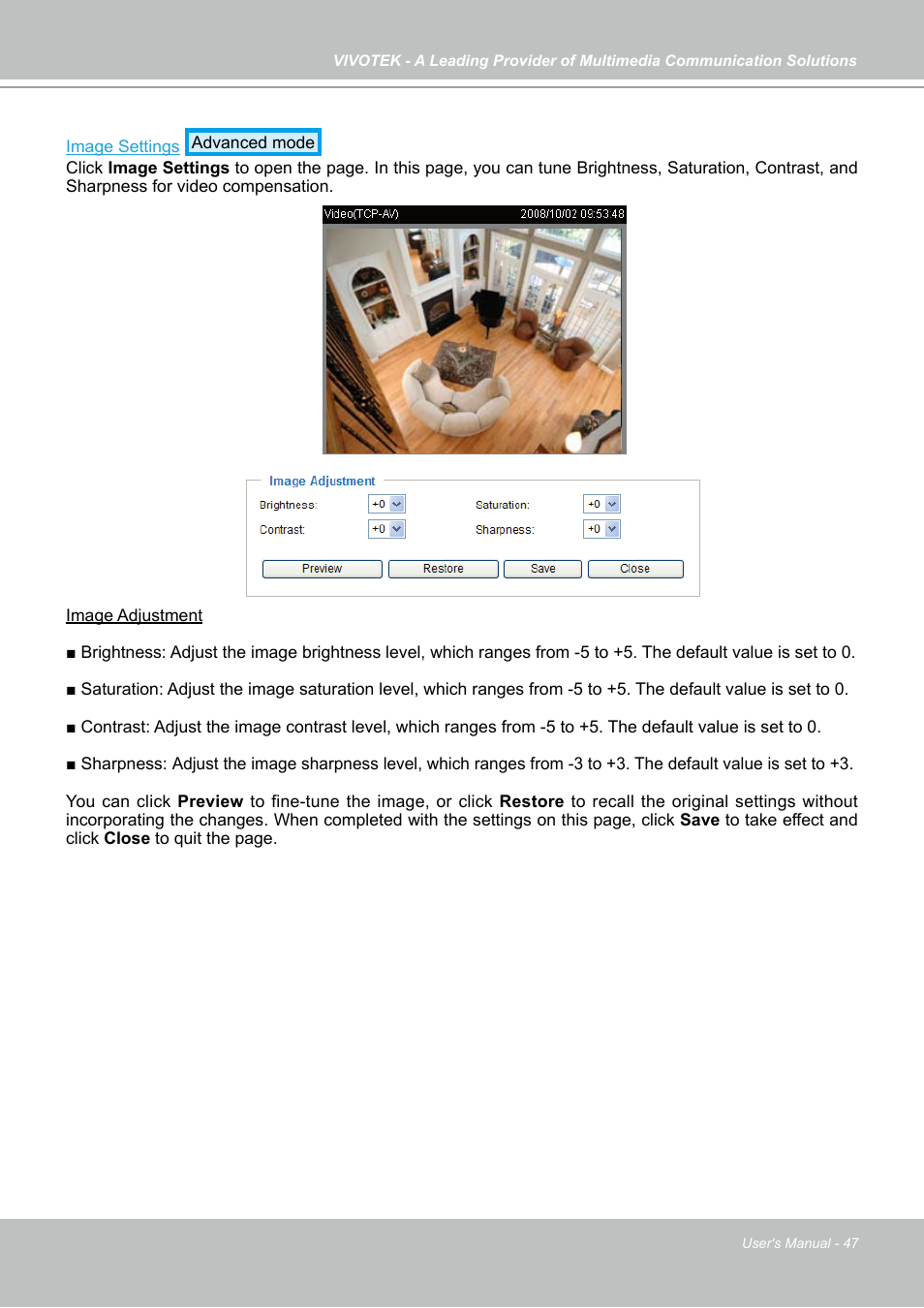 Vivotek PZ7121 User Manual | Page 47 / 118