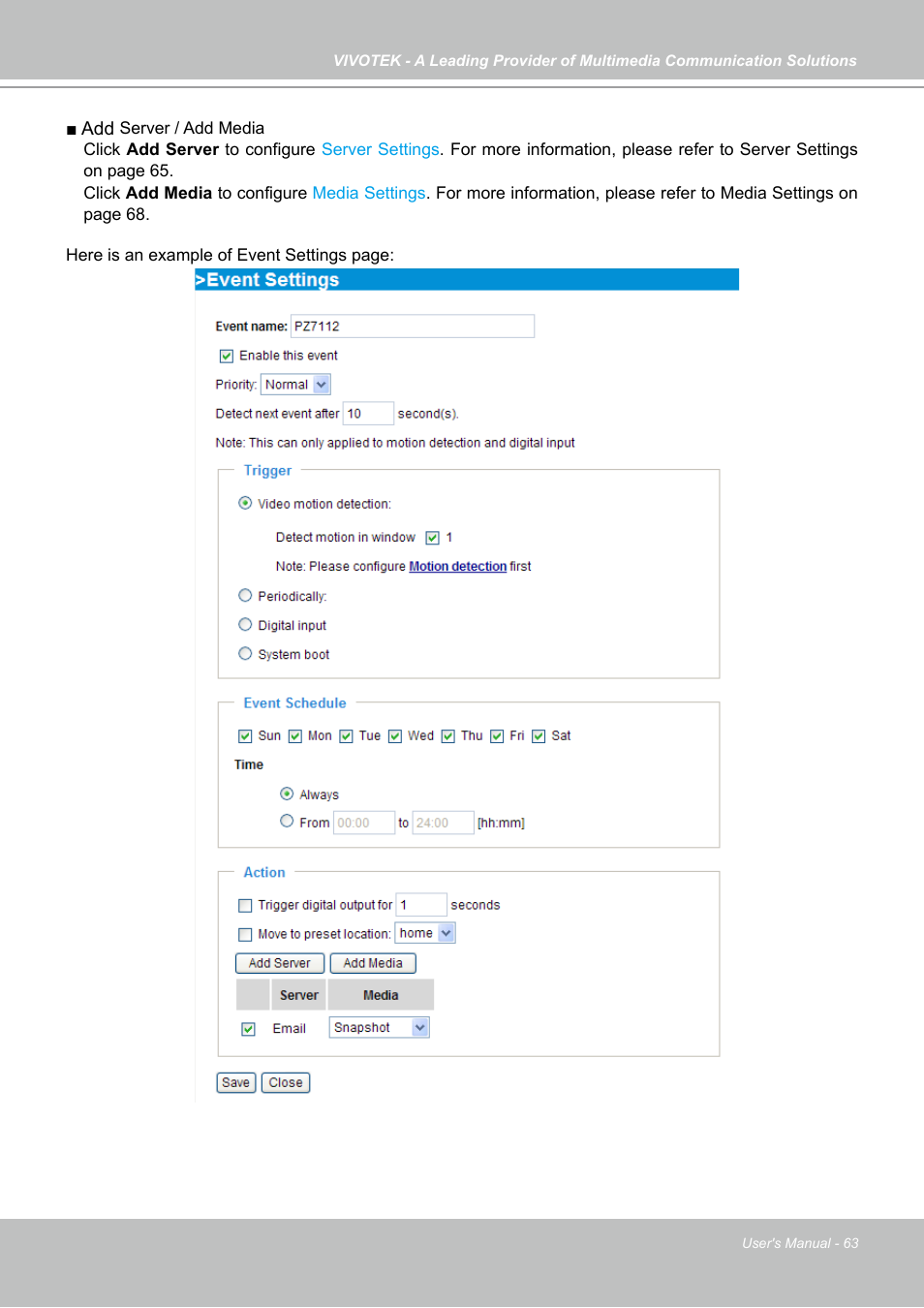 Vivotek PZ7121 User Manual | Page 63 / 118