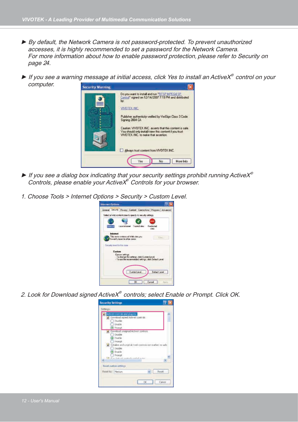 Vivotek SD7151 User Manual | Page 12 / 99