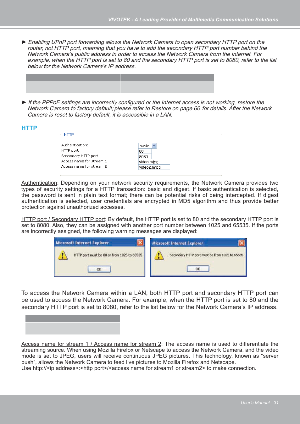 Vivotek SD7151 User Manual | Page 31 / 99