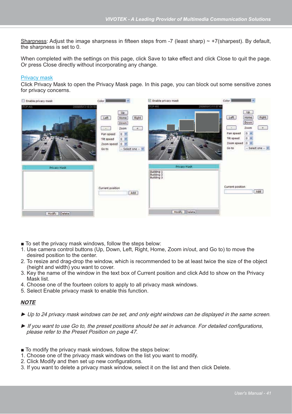 Vivotek SD7151 User Manual | Page 41 / 99