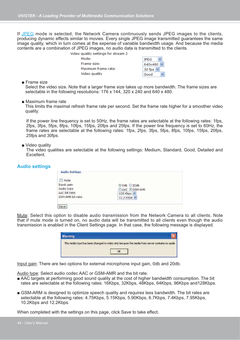 Vivotek SD7151 User Manual | Page 44 / 99