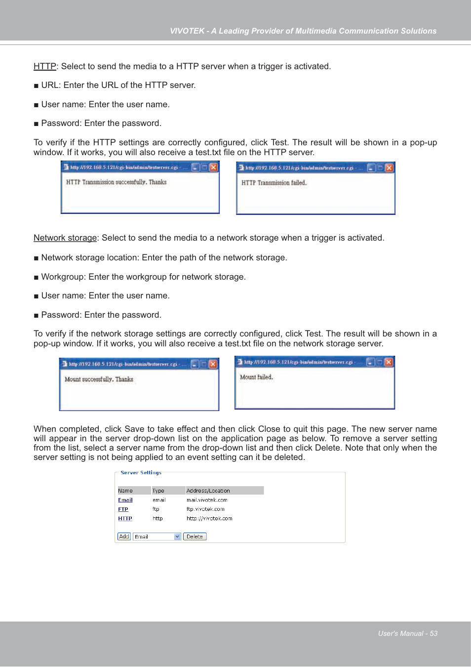 Vivotek SD7151 User Manual | Page 53 / 99