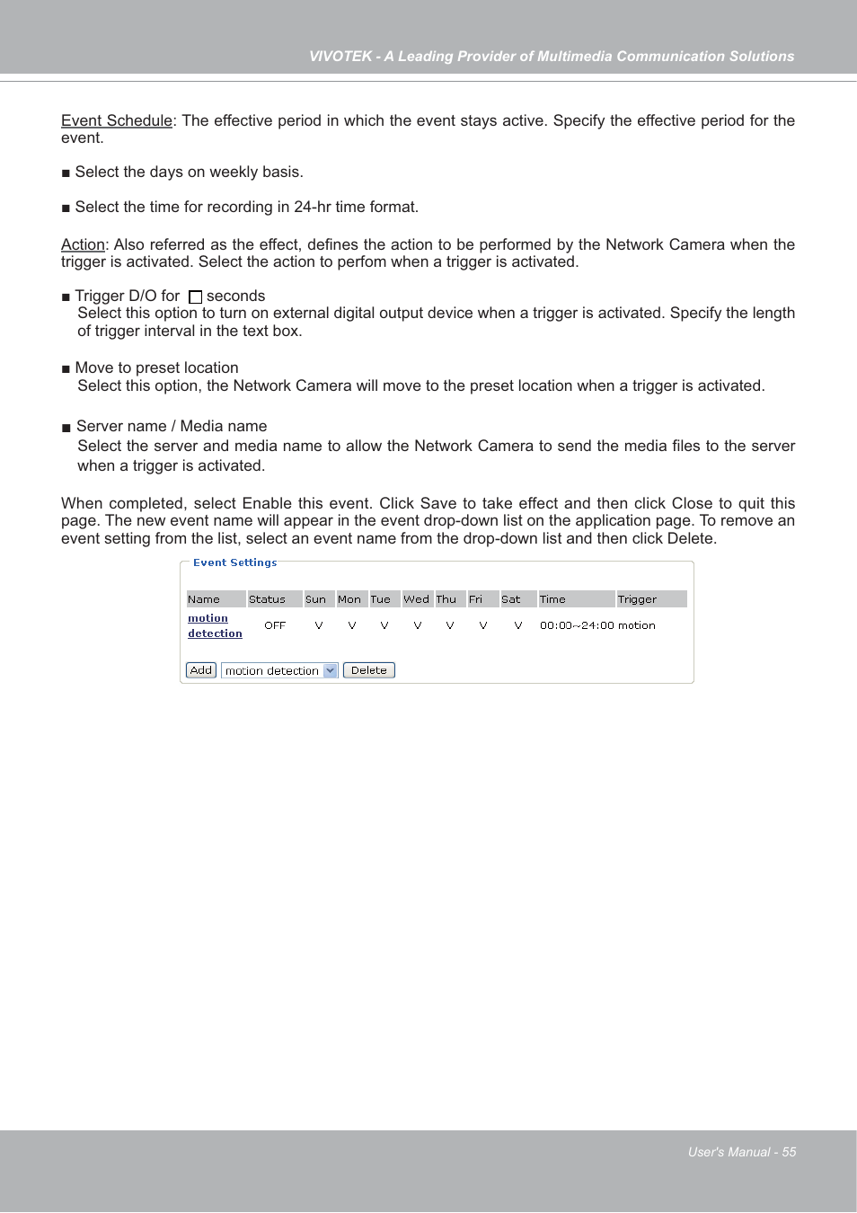 Vivotek SD7151 User Manual | Page 55 / 99