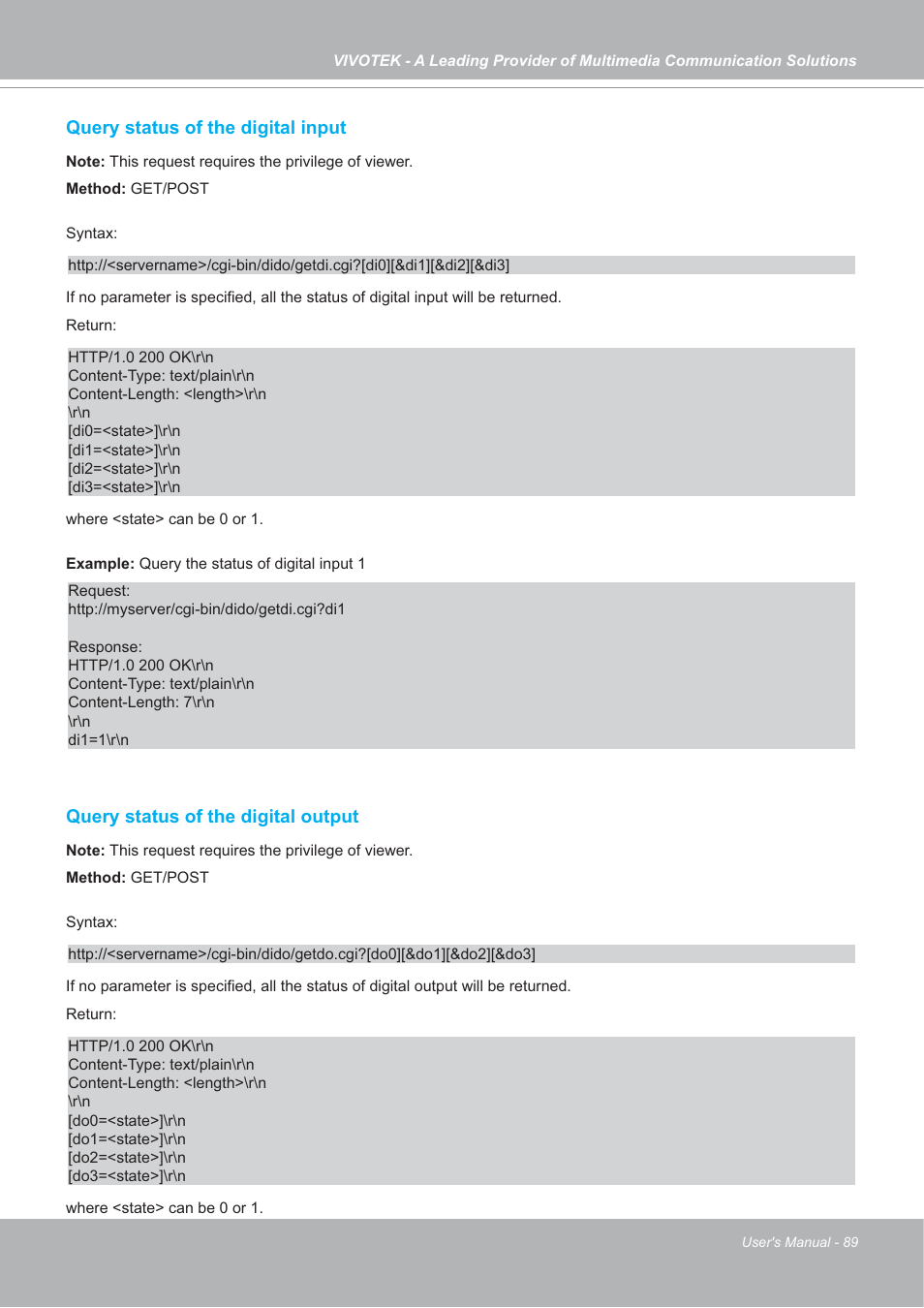 Vivotek SD7151 User Manual | Page 89 / 99