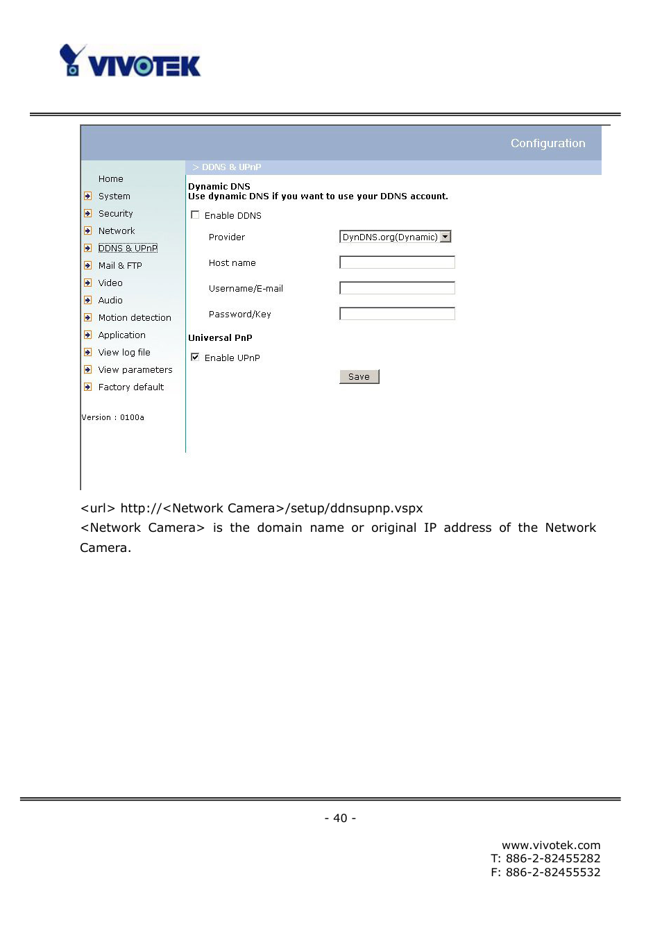 Vivotek FD6121V User Manual | Page 44 / 91