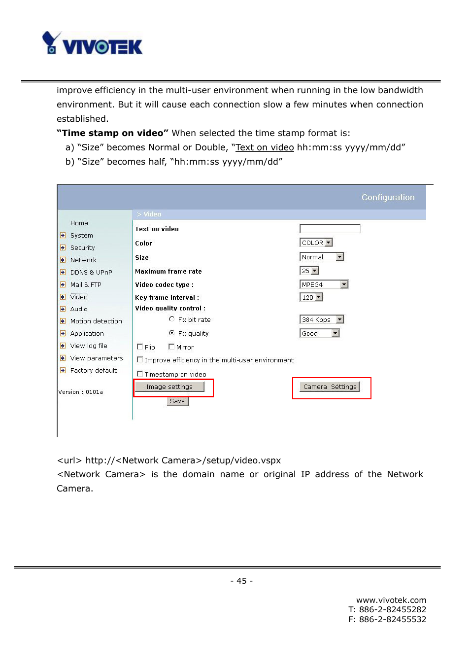 Vivotek FD6121V User Manual | Page 49 / 91