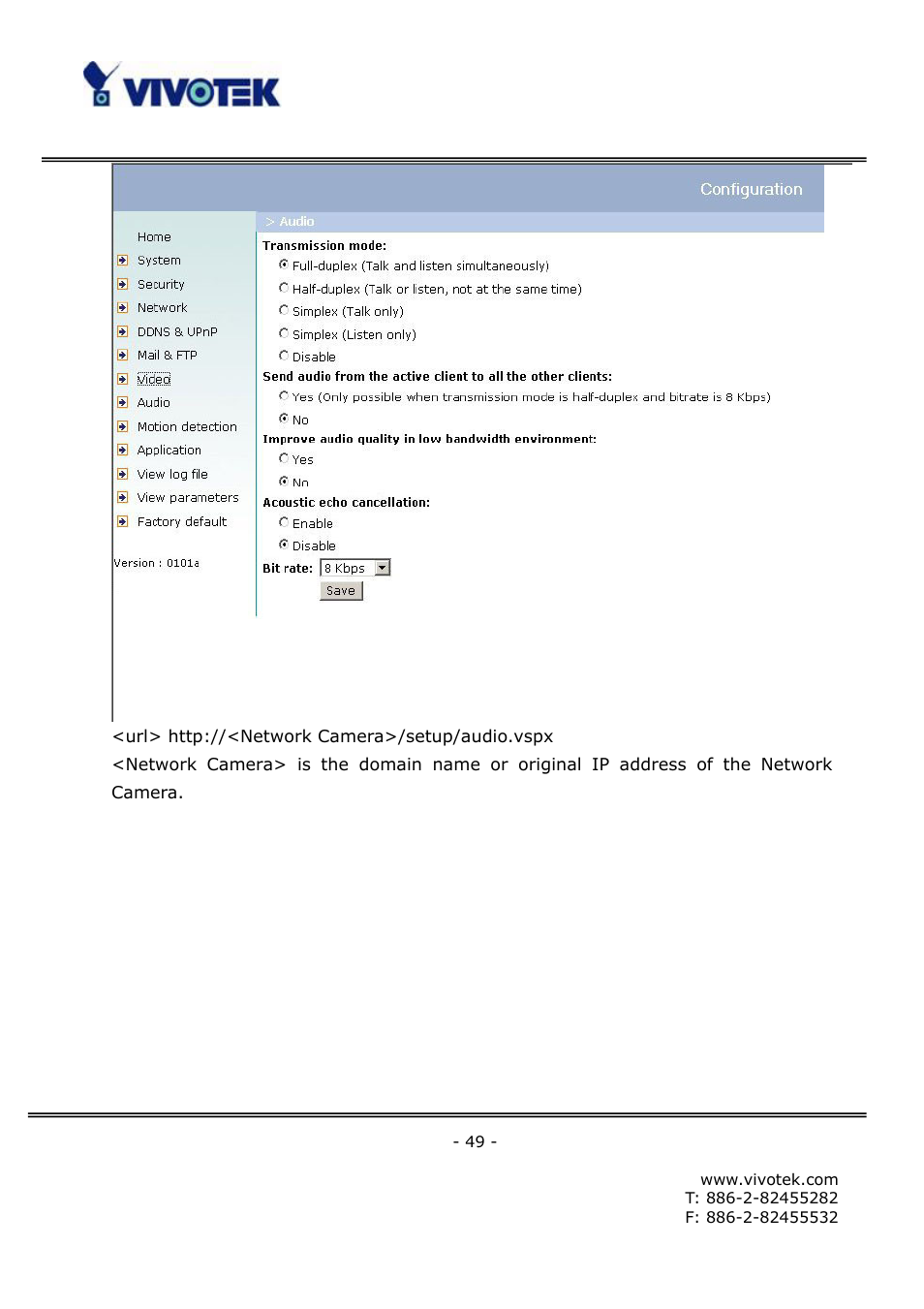 Vivotek FD6121V User Manual | Page 53 / 91