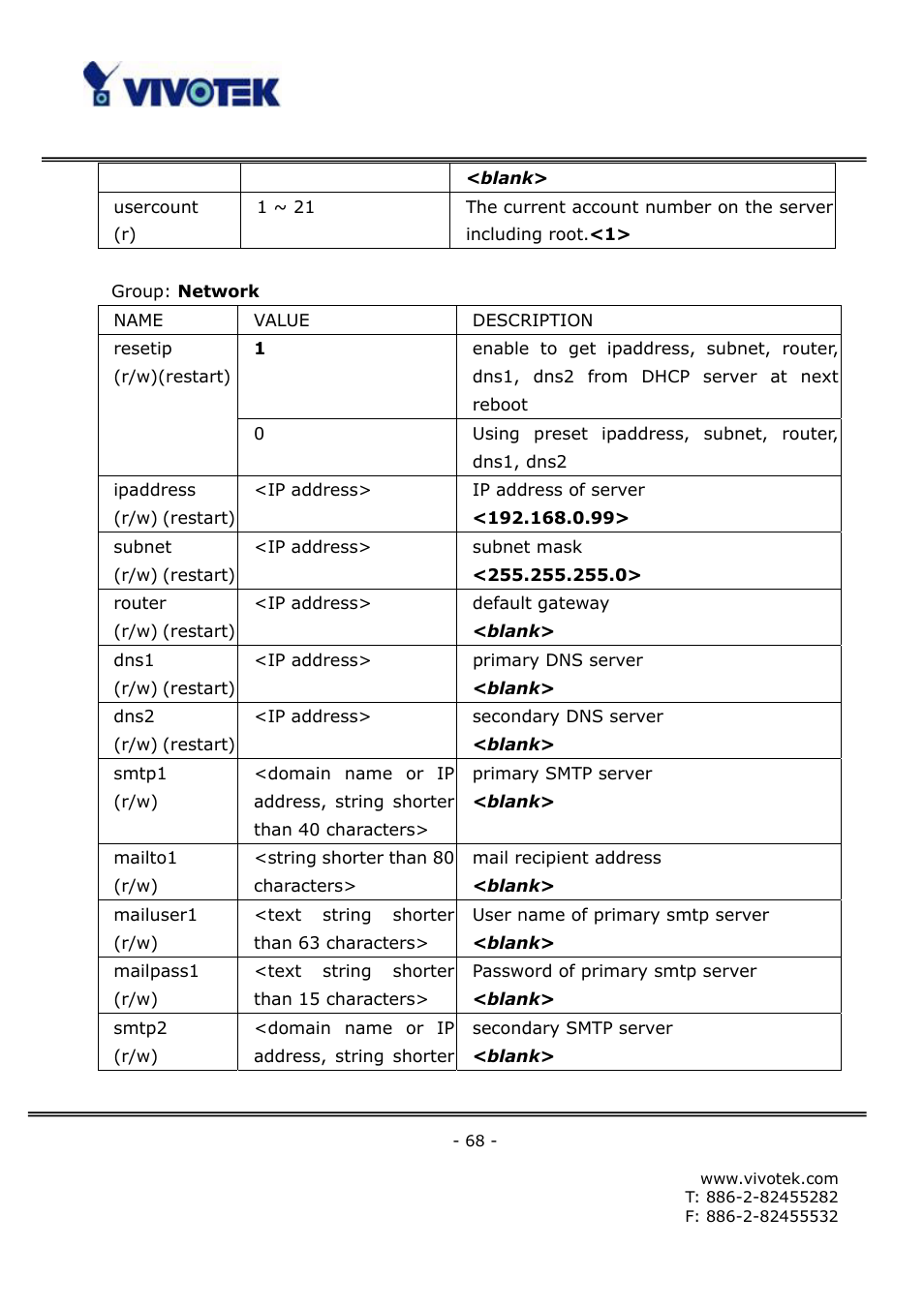 Vivotek FD6121V User Manual | Page 72 / 91