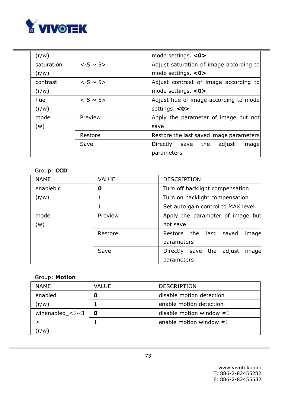 Vivotek FD6121V User Manual | Page 77 / 91
