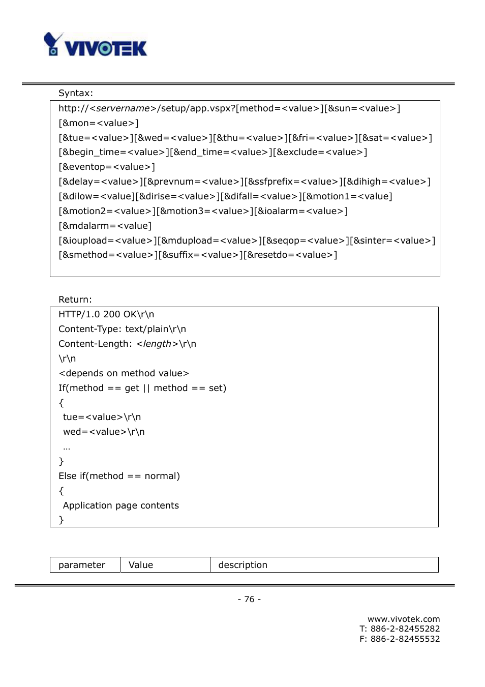 Vivotek FD6121V User Manual | Page 80 / 91
