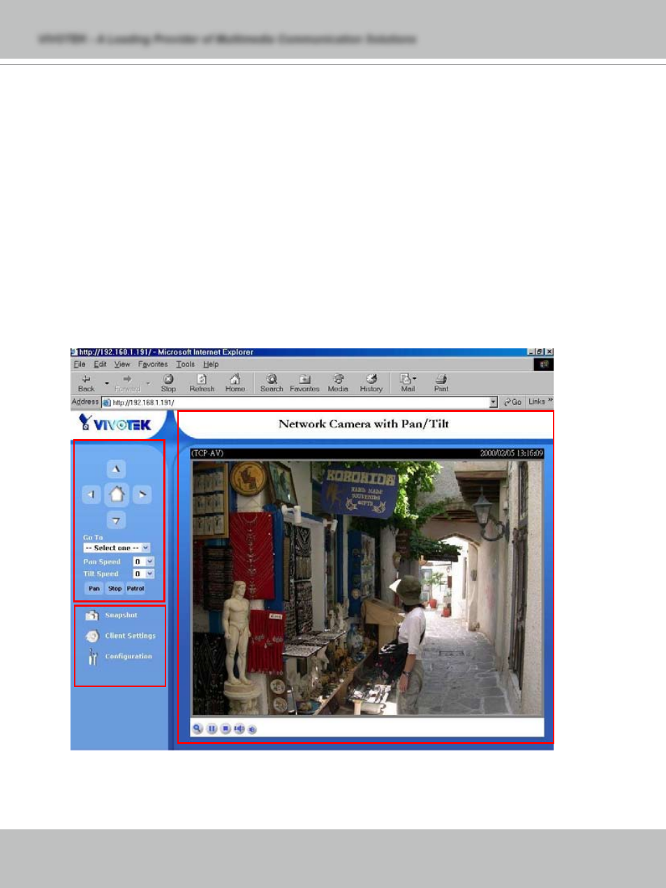Primary user’s capability, Main screen with camera view | Vivotek PT7135 User Manual | Page 16 / 77