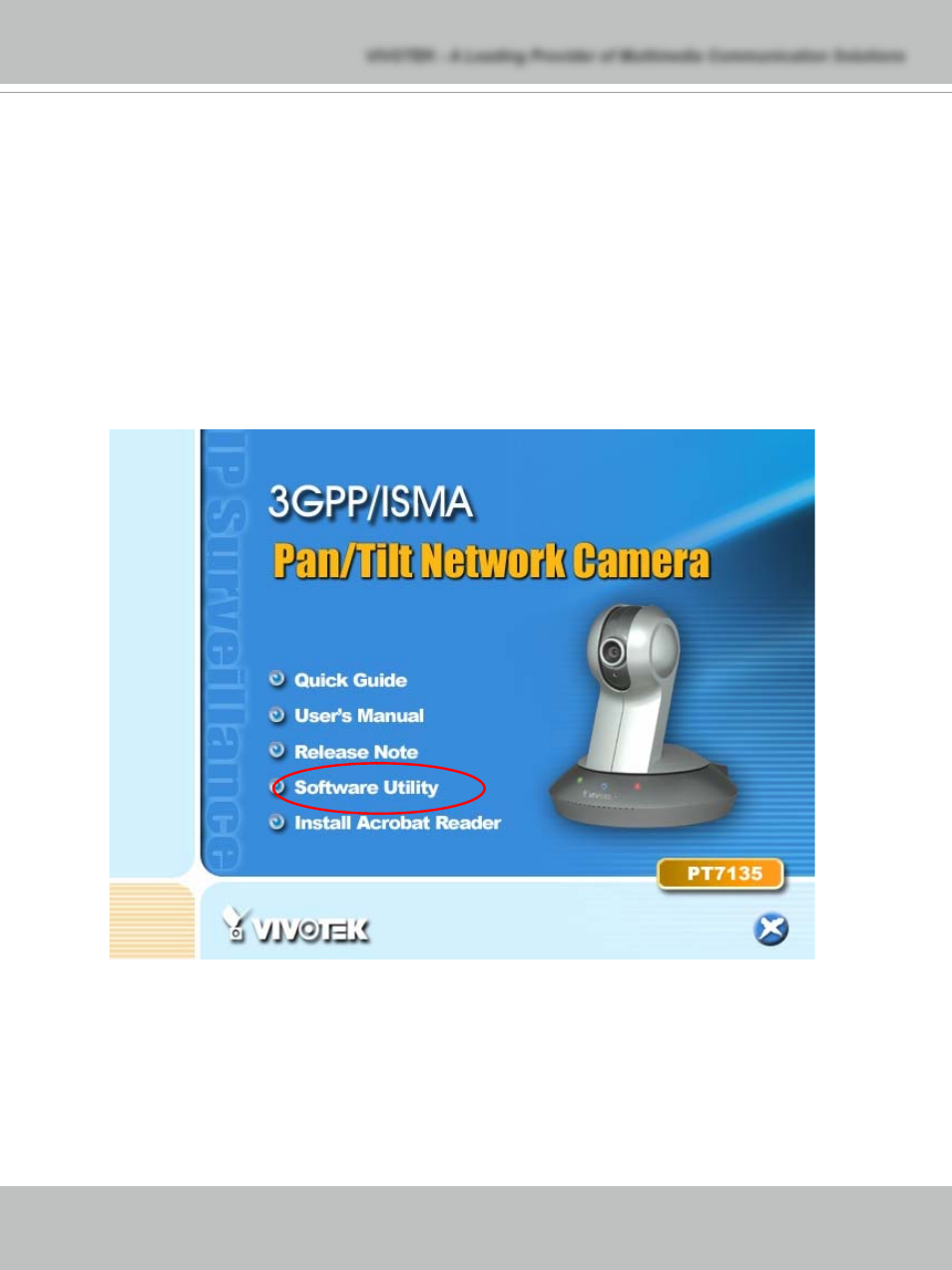 Software installation | Vivotek PT7135 User Manual | Page 9 / 77