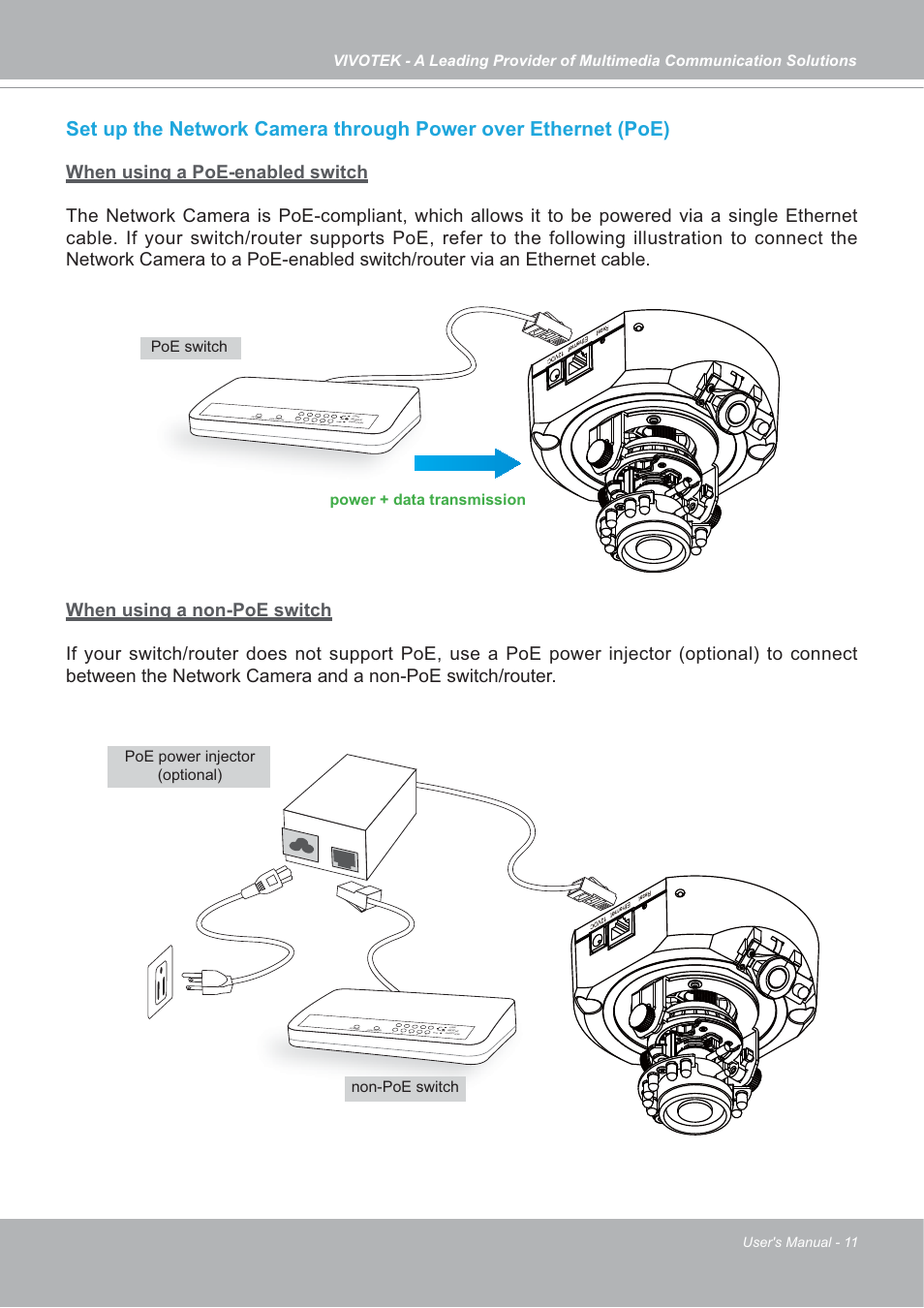 Poe switch, User's manual - 11 | Vivotek FD7132 User Manual | Page 11 / 115