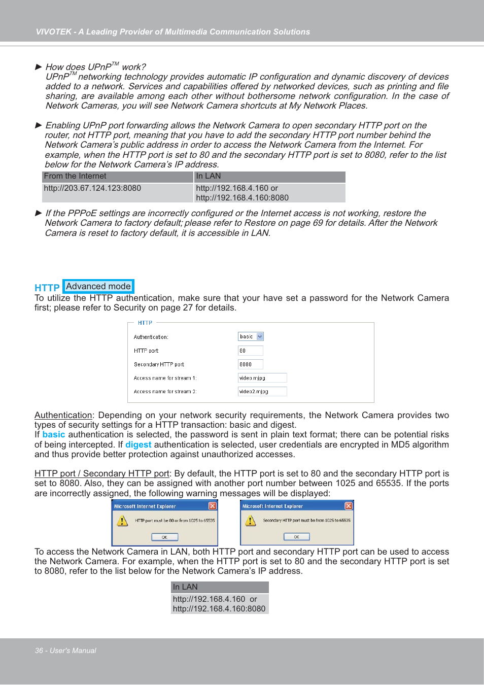 Vivotek FD7132 User Manual | Page 36 / 115