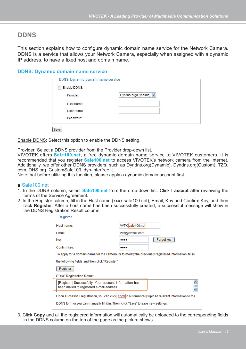 Ddns | Vivotek FD7132 User Manual | Page 41 / 115