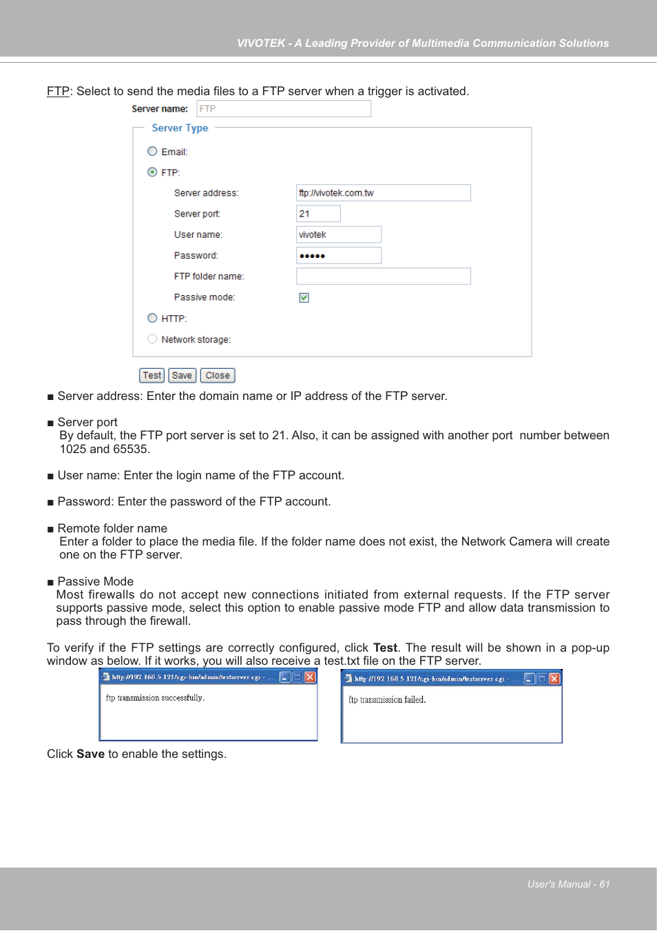 Vivotek FD7132 User Manual | Page 61 / 115