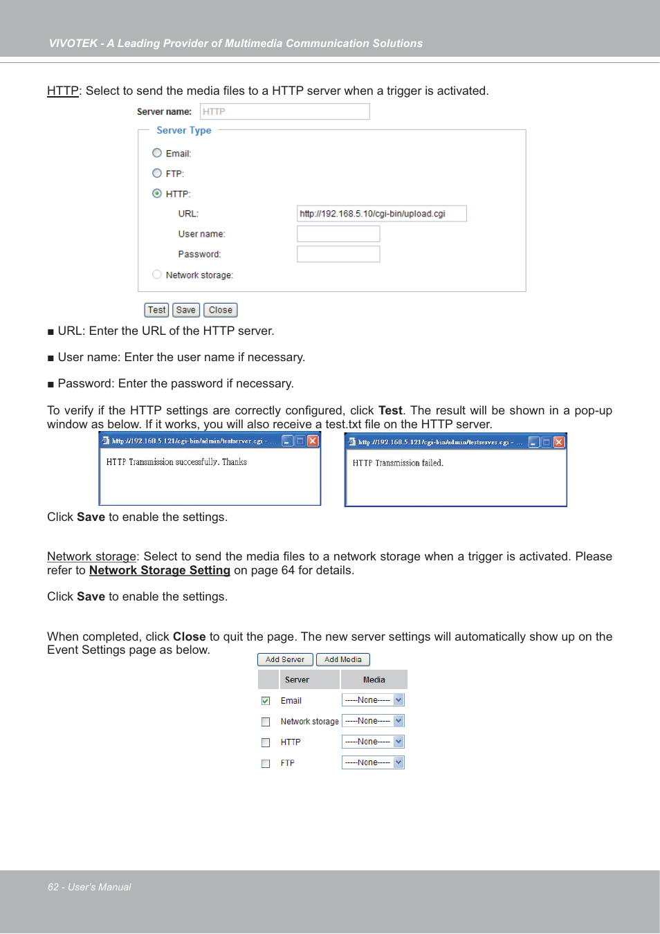 Vivotek FD7132 User Manual | Page 62 / 115