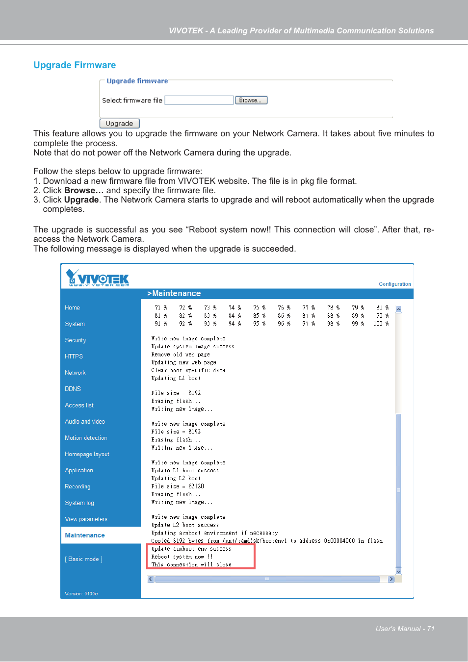 Vivotek FD7132 User Manual | Page 71 / 115