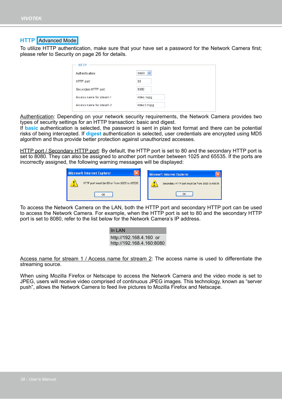 Vivotek PZ7112 User Manual | Page 38 / 126
