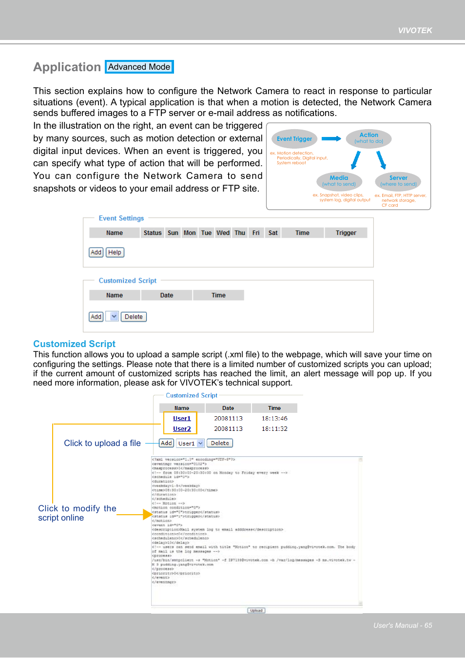 Application | Vivotek PZ7112 User Manual | Page 65 / 126