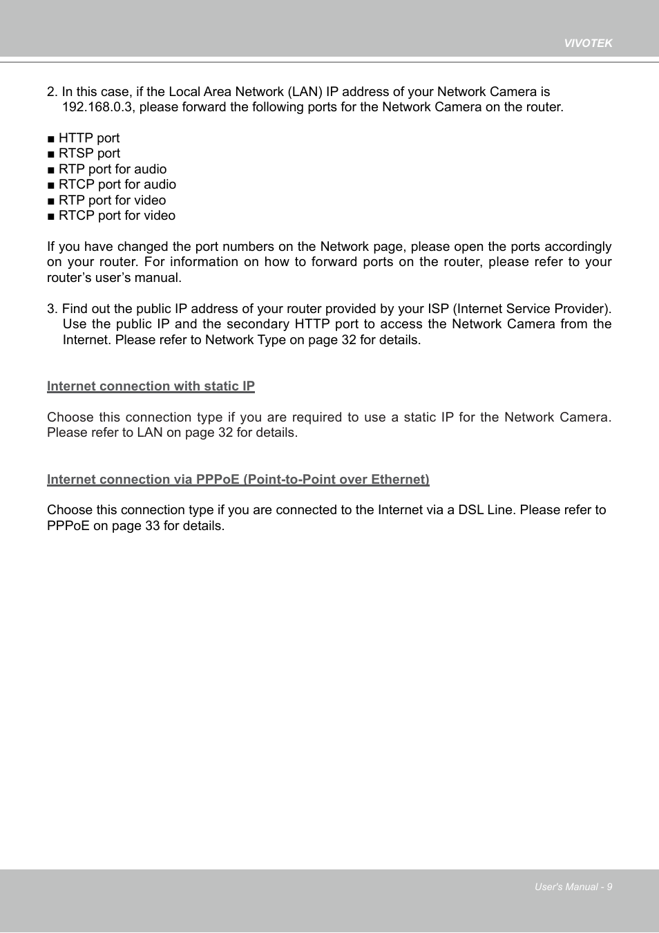 Vivotek PZ7112 User Manual | Page 9 / 126
