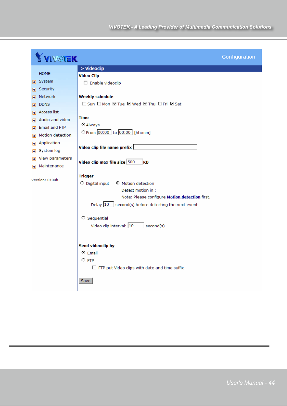 Vivotek IP7131 User Manual | Page 45 / 73