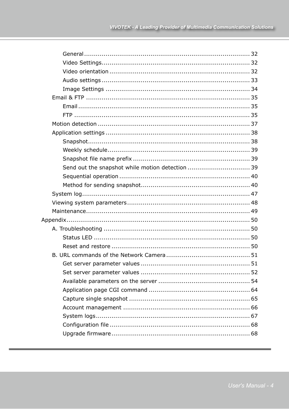 Vivotek IP7131 User Manual | Page 5 / 73
