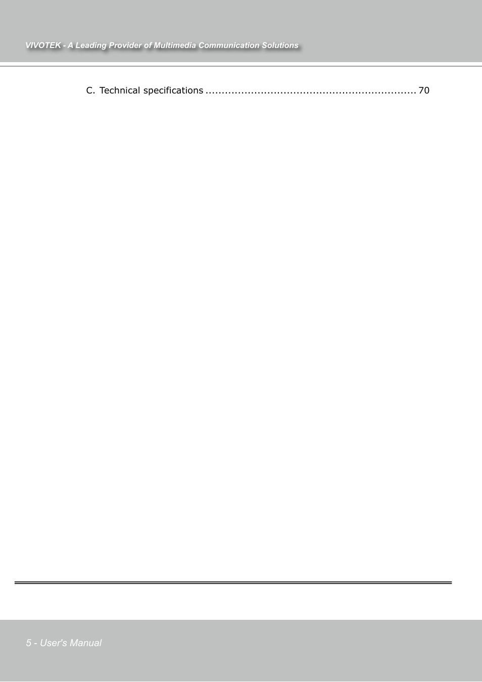 Vivotek IP7131 User Manual | Page 6 / 73