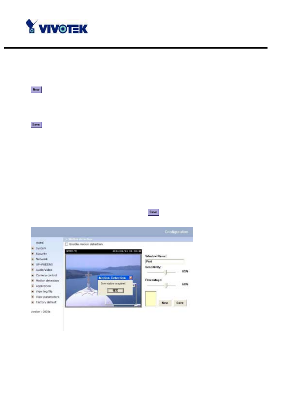 Motion detection | Vivotek PT3112/3122 User Manual | Page 37 / 61