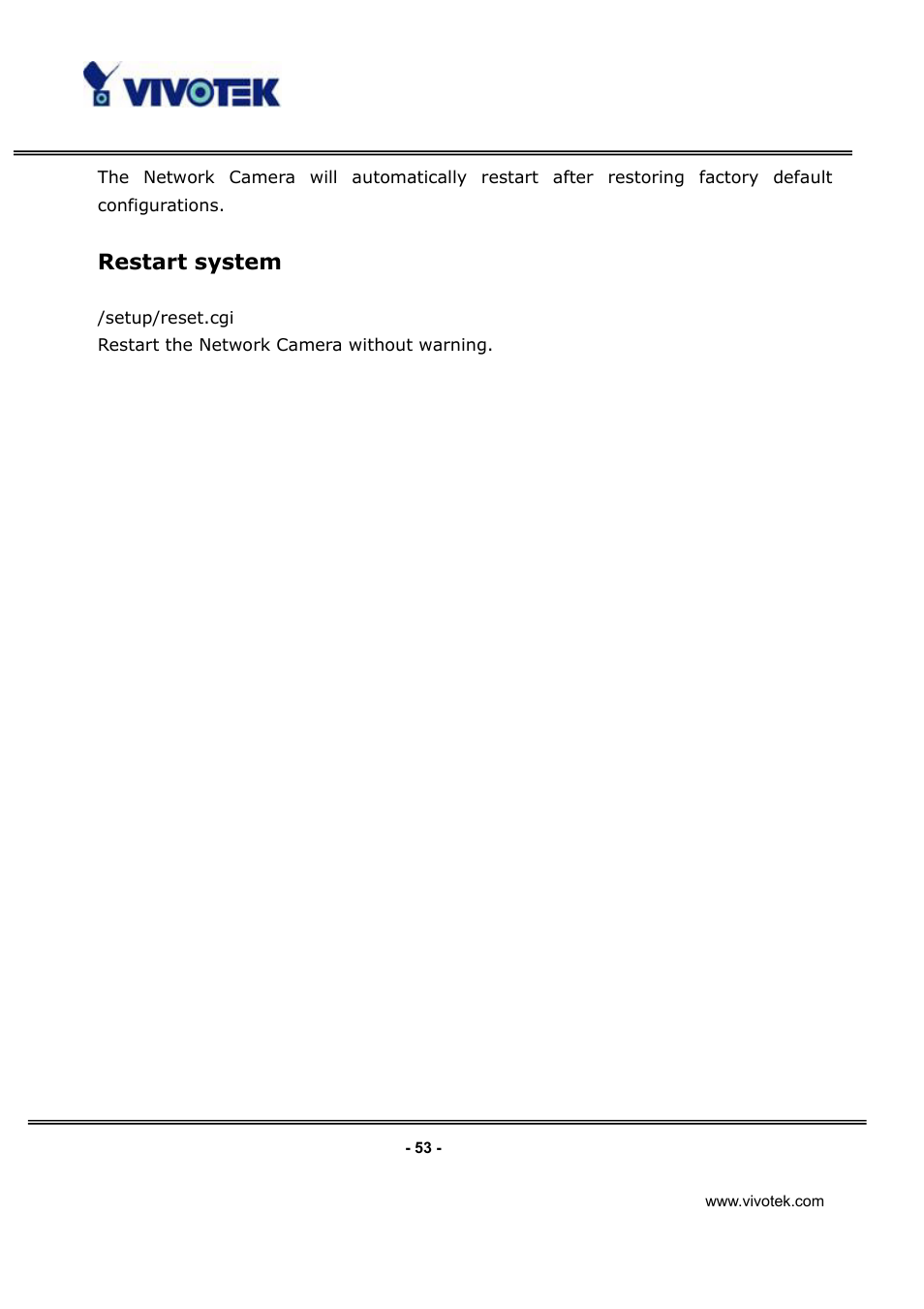 Restart system | Vivotek IP3112/IP3122 User Manual | Page 54 / 65