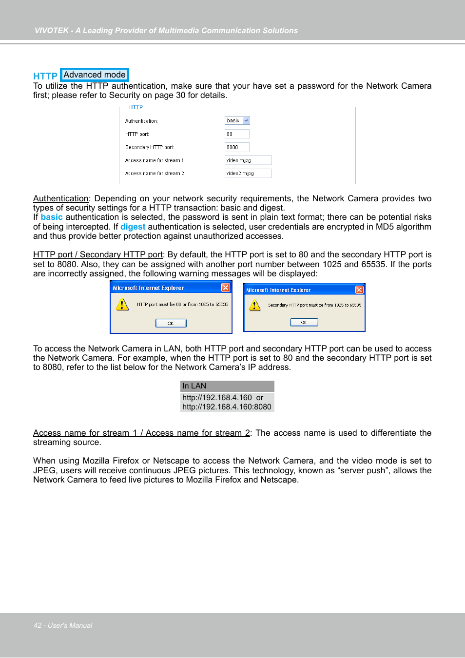 Vivotek FD7141(V) User Manual | Page 42 / 132