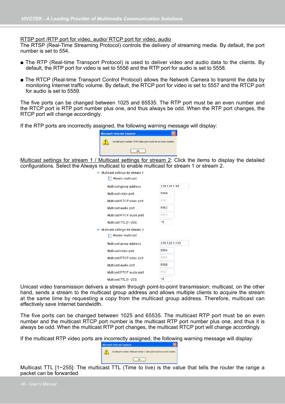 Vivotek FD7141(V) User Manual | Page 46 / 132