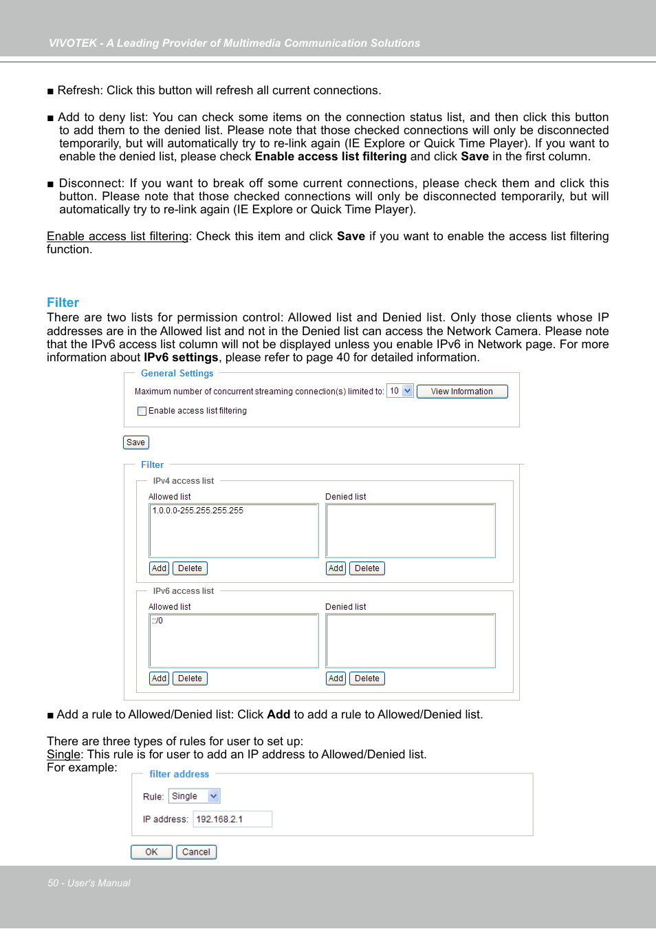 Vivotek FD7141(V) User Manual | Page 50 / 132