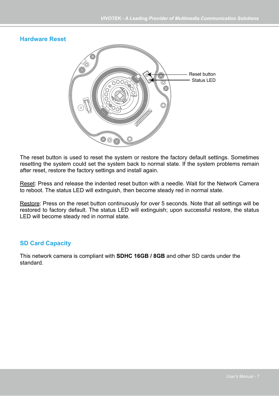 Vivotek FD7141(V) User Manual | Page 7 / 132