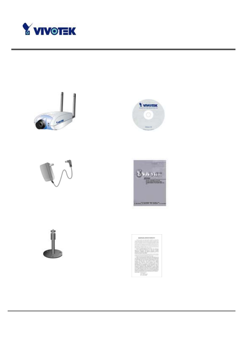 Package contents | Vivotek IP32133 User Manual | Page 6 / 71