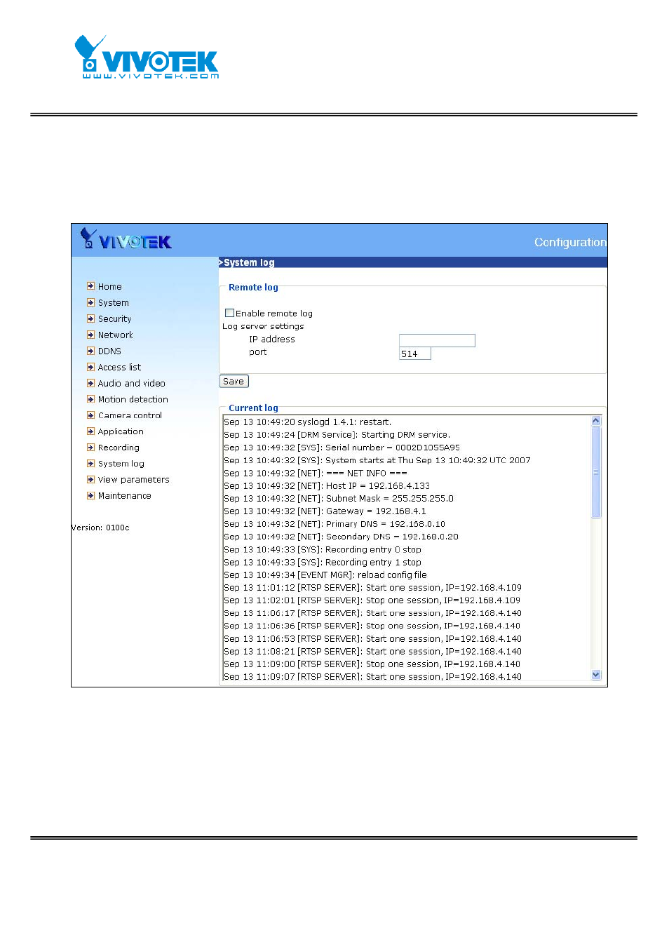 Viewing system parameters | Vivotek IP7152 User Manual | Page 61 / 106