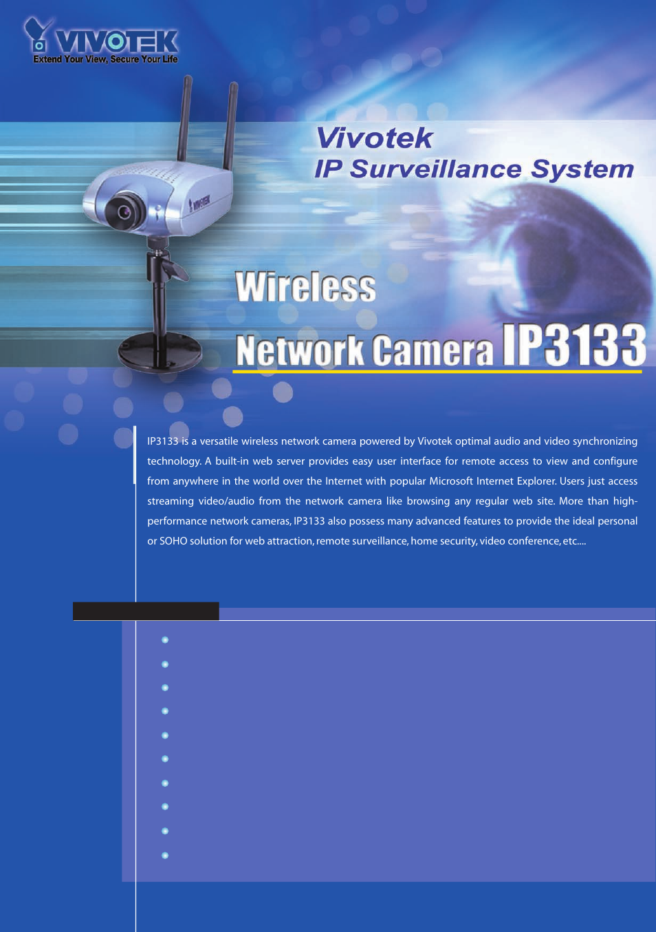 Vivotek IP3133 User Manual | 2 pages