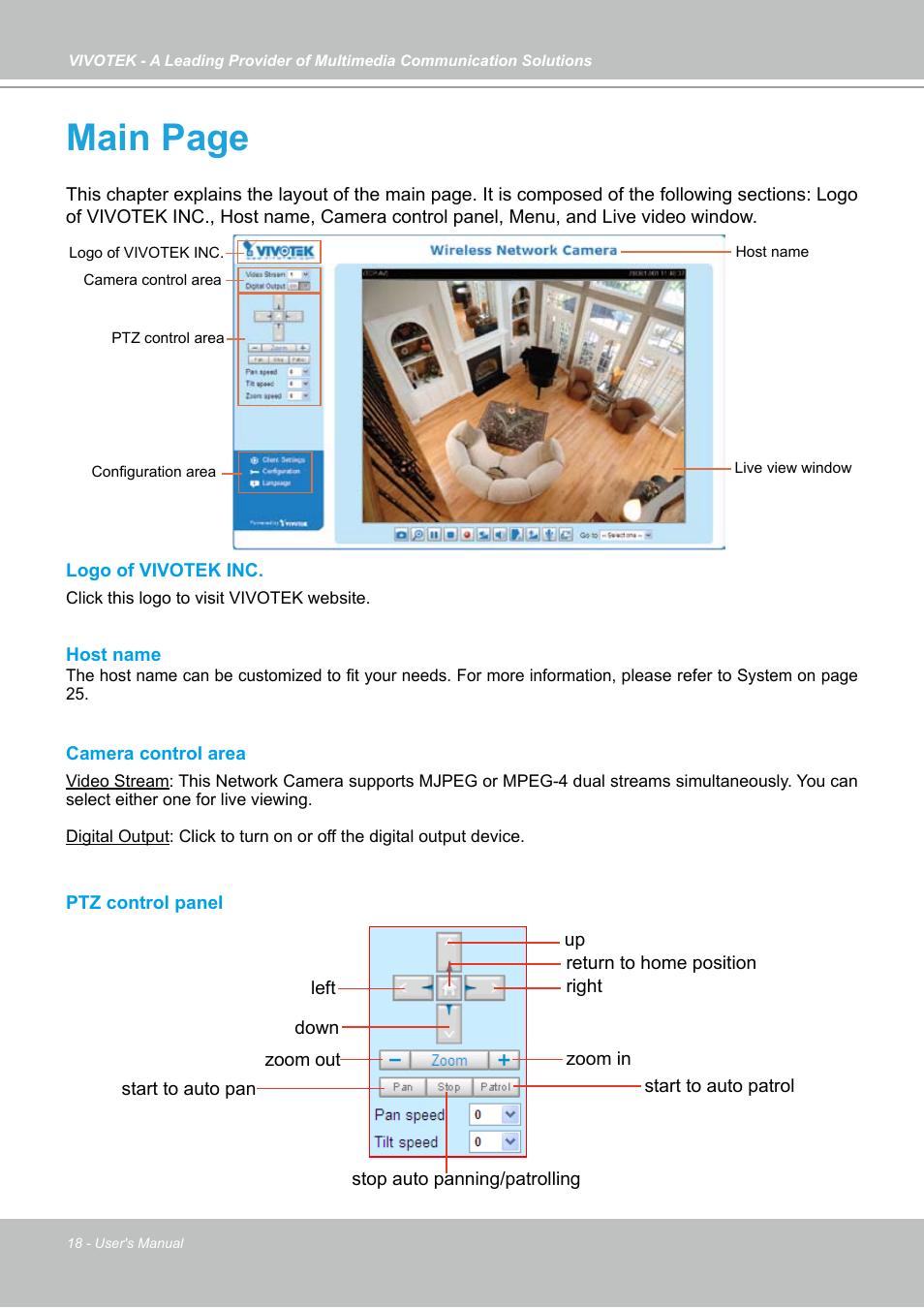 Main page | Vivotek PZ7131 User Manual | Page 18 / 130