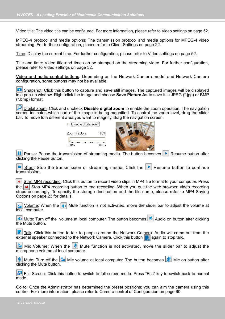 Vivotek PZ7131 User Manual | Page 20 / 130