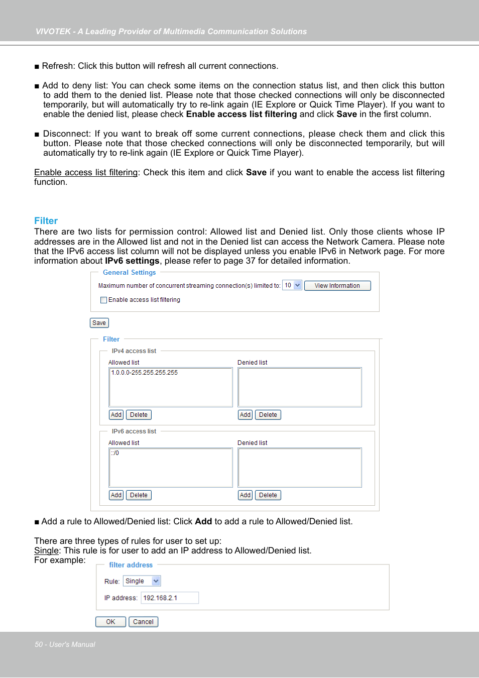 Vivotek PZ7131 User Manual | Page 50 / 130