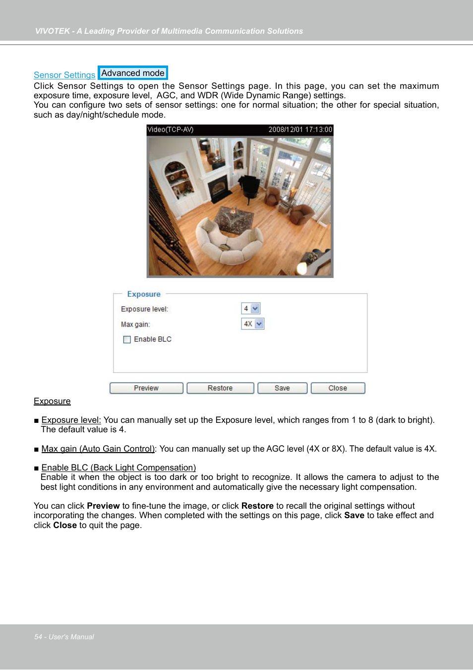 Vivotek PZ7131 User Manual | Page 54 / 130