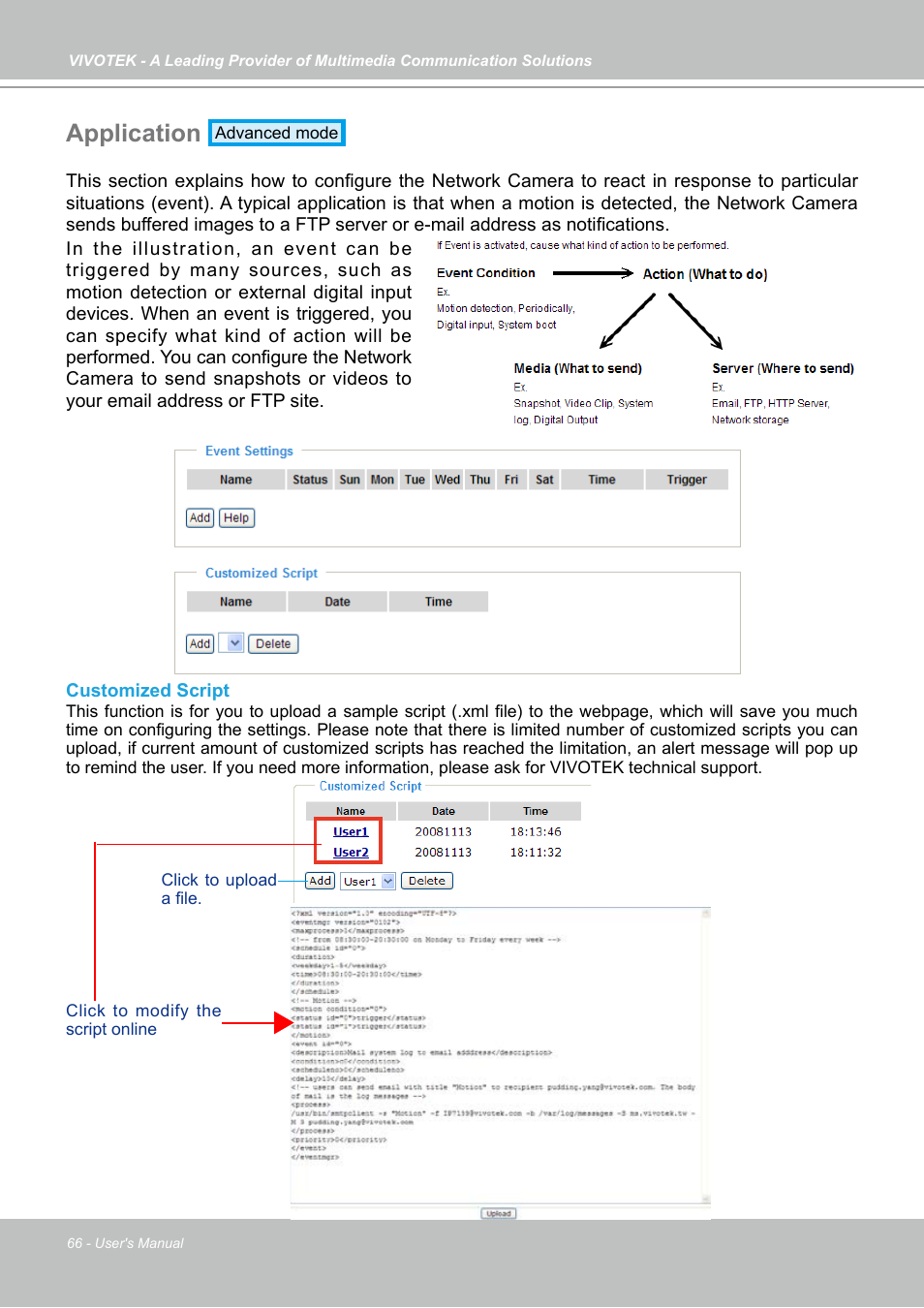 Application | Vivotek PZ7131 User Manual | Page 66 / 130