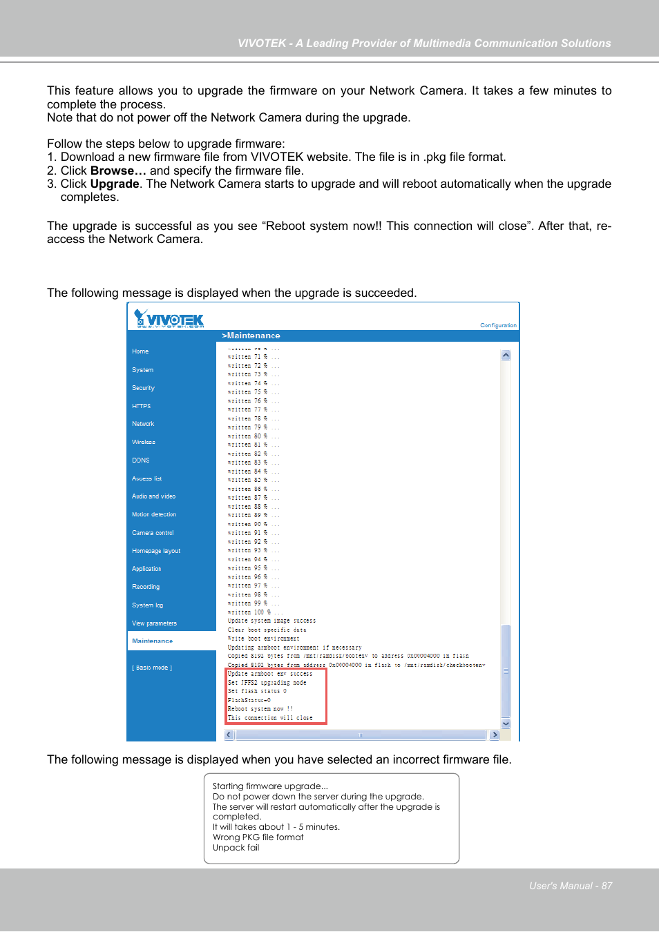 Vivotek PZ7131 User Manual | Page 87 / 130