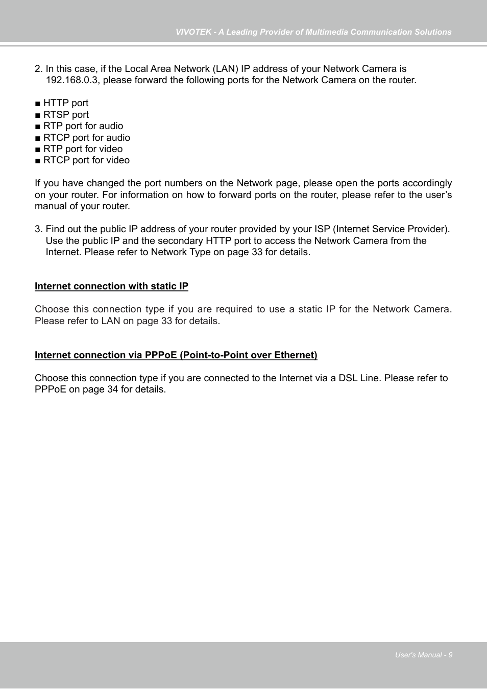 Vivotek PZ7131 User Manual | Page 9 / 130