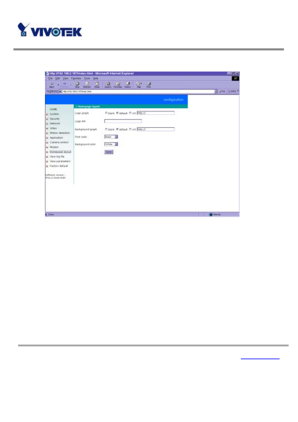 Homepage layout settings | Vivotek IP3111/3121 User Manual | Page 60 / 90
